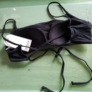 NWT M Medium Black Roxy Swim Top